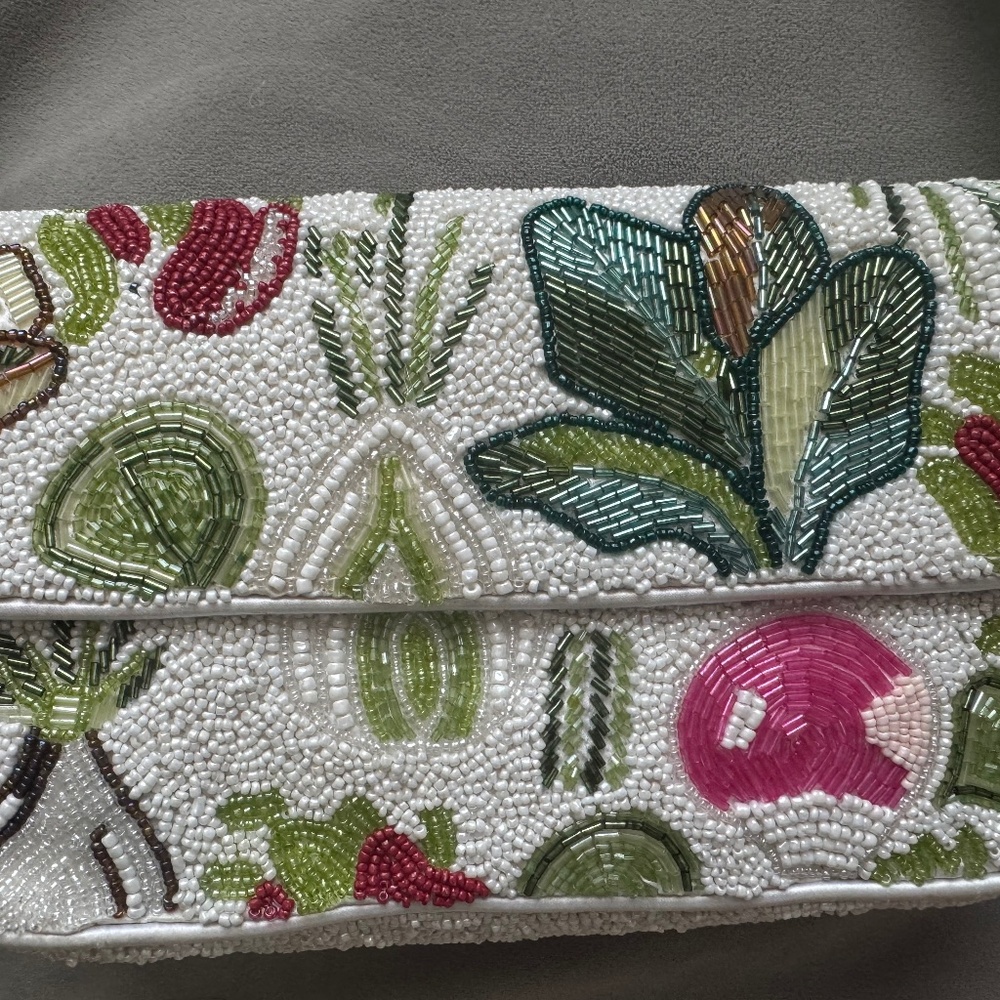 Viral Vegetable Beaded Bag